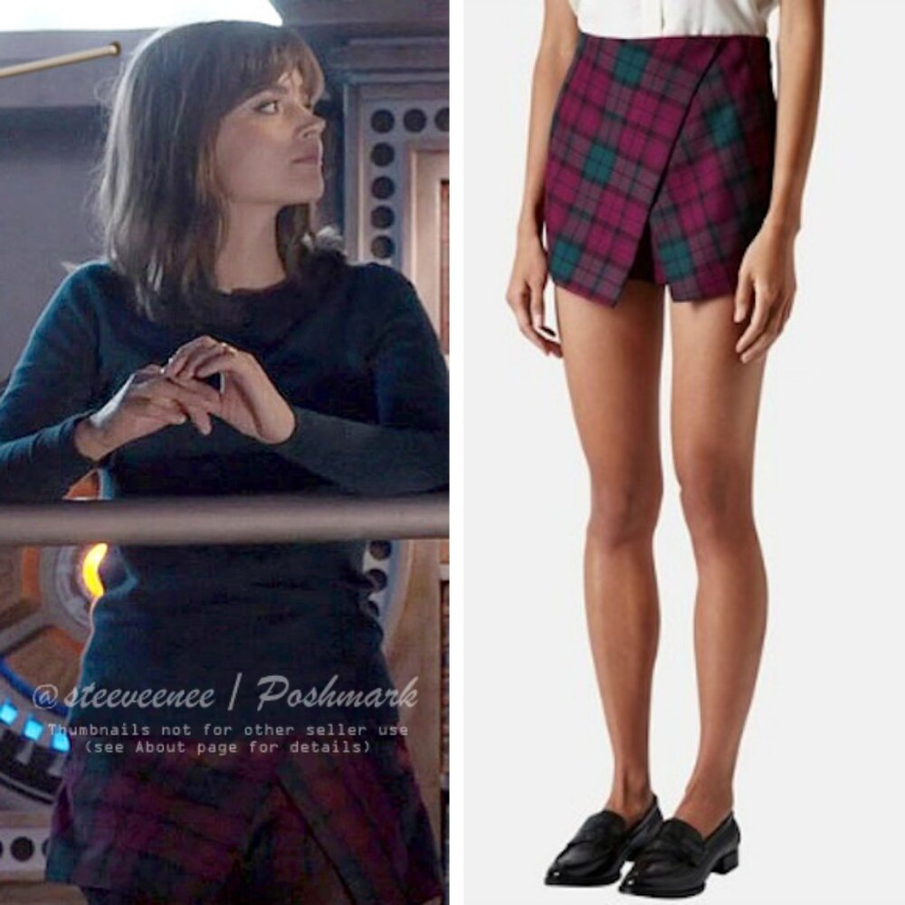 Topshop Petite Tartan Plaid Skort ASO Clara Oswald